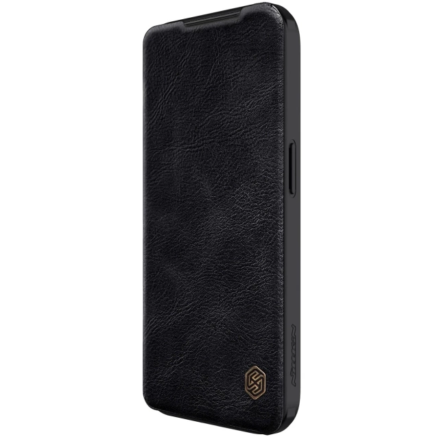 Nillkin Qin Pro Leather Flip Case with Camera Cover for iPhone 15 Pro Max - Black