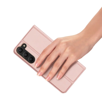 Dux Ducis Skin Pro Protective Phone Case for Samsung Galaxy S23 Flip Card Wallet Stand Pink