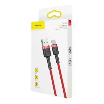 USB to USB-C cable Baseus Cafule 3A 0.5m (red)