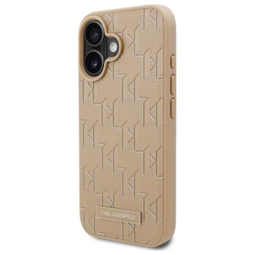 Чохол Karl Lagerfeld для iPhone 16 6.1" Beige Hardcase Hot Stamp Magsafe