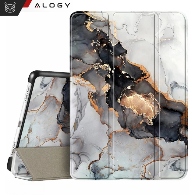 Pouzdro pro Apple iPad 10.9 Gen 10 2022 Kryt na tablet Alogy Book Case Cloudy Marble Marble