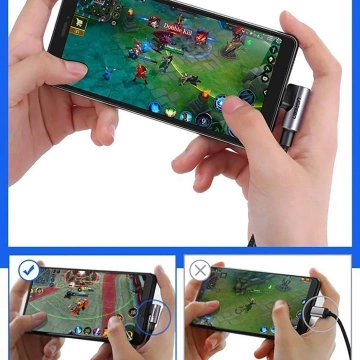 Kabel USB-A – USB-C 3A 3m Ugreen US284 70255 Kątowy Szary