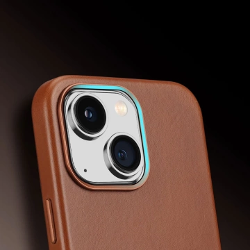 Dux Ducis Naples case iPhone 14 magnetic leather case MagSafe brown