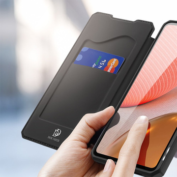 Dux Ducis Skin X kožené ochranné flipové puzdro pre Samsung Galaxy A72 4G čierne
