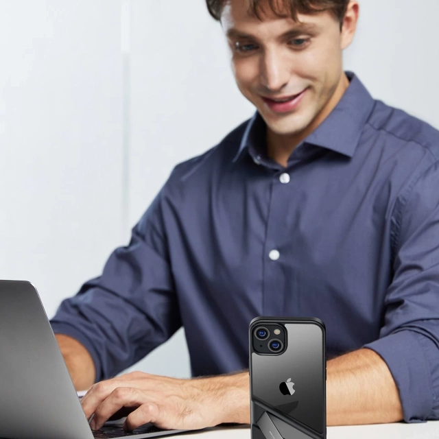 Ugreen LP633 Kickstand Protective Case Hard Cover with Gel Frame and Built-in Kickstand for iPhone 14 (90924)