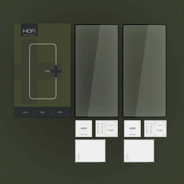 Hofi Glass Pro 2-pack tempered glass for Samsung Galaxy S24 Ultra Black