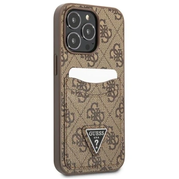 Etui Guess GUHCP13LP4TPW pro iPhone 13 Pro / 13 6,1" pevný obal 4G slot na karty s trojúhelníkovým logem