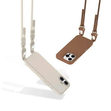 Etui Tech-Protect Magnecklace MagSafe iPhone 14 Pro Latte Smycz