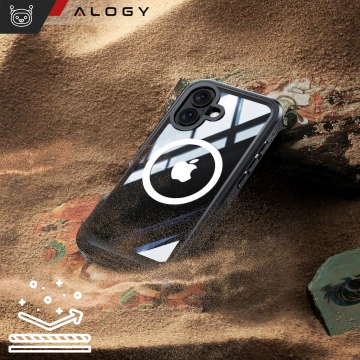 Ochranný kryt pro Apple iPhone 16 Alogy Shield360 MagCase™️ pro MagSafe s ochranou displeje a fotoaparátu, černý