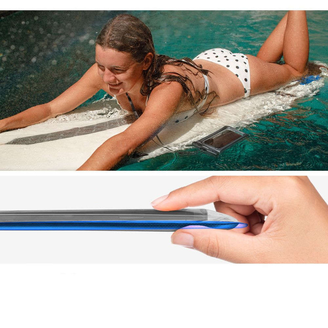 Vodotěsné pouzdro Spigen A621 IPX8 na telefon univerzální vodotěsné pouzdro do pasu Black