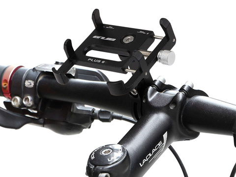 Motorcycle bike holder GUB Plus 6 for smartphone aluminum black