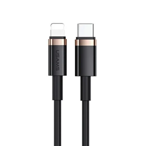USAMS Kabel U63 USB-C na Lightning 1,2m 20W PD Fast Charge černý