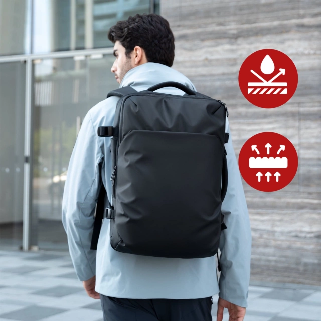 Mark Ryden 17.3" Laptop Travel Backpack, Versatile and Waterproof, 28L (49×33×12 cm) - Black