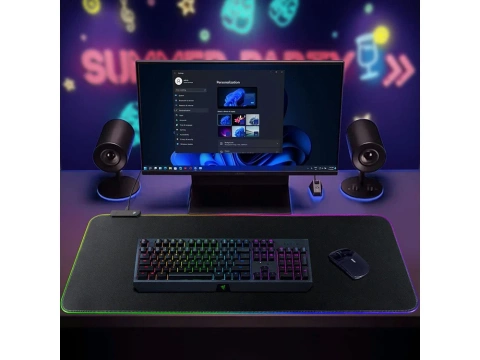 Illuminated gaming mouse pad led xxl