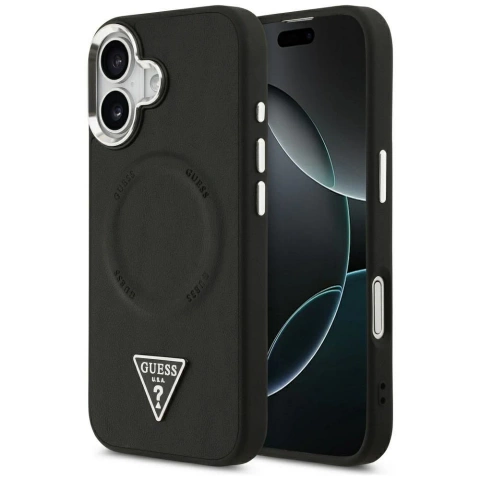 Etui Guess Triangle Logo MagSafe na iPhone 17 - Czarny