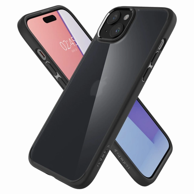 Etui Spigen Ultra Hybrid, frost black für das iPhone 15 Plus