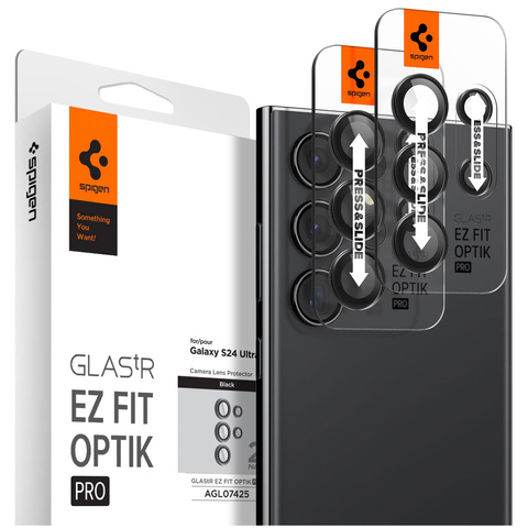 Spigen Optik.tR "EZ Fit" Camera Protector 2-Pack для Samsung Galaxy S24 Ultra Black