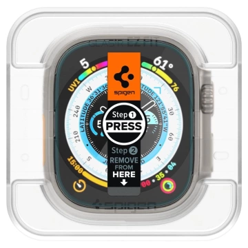 Tvrzené sklo Spigen Glas.tr "ez Fit" 2 balení Apple Watch Ultra (49 mm) čiré