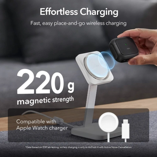 Ochranné puzdro pre slúchadlá ESR Orbit Halolock MagSafe Apple AirPods 4 Black