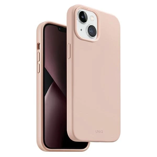 UNIQ pouzdro Lino Hue pro iPhone 14 Plus 6,7" Magclick Charging růžová/červená růžová