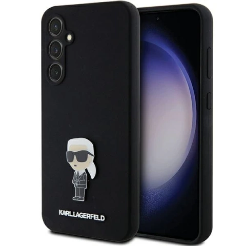 Etui Karl Lagerfeld KLHCS23FEMHKNPK do Samsung Galaxy S23 FE S711 czarny/black Silicone Ikonik Metal Pin