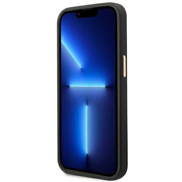 Etui Guess GUHCP14MHG4SHK pre Apple iPhone 14 Plus 6,7" čierny/čierny pevný obal 4G Vintage Gold Logo