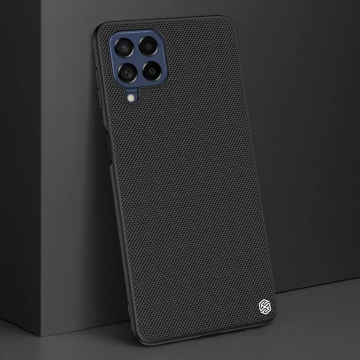 Nillkin Textured Case Odolné vyztužené pouzdro s gelovým rámem a nylonem na zadní straně Samsung Galaxy M53 5G černá