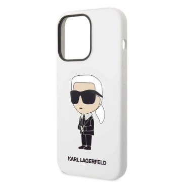 Karl Lagerfeld KLHCP14XSNIKBCH case for iPhone 14 Pro Max 6.7" hardcase Silicone Ikonik white/white