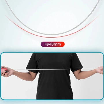 Zámok na bicykel Rockbros 32420981001 s navíjacím lankom - červený