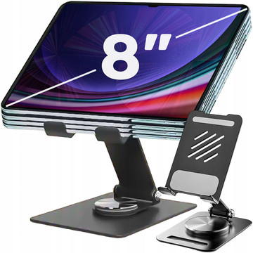 Holder Stand Tablet Stand Phone 12.9 Desktop Swivel Adjustable 360 ​​Desktop Aluminum Alogy Black