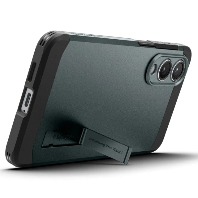 Samsung Galaxy S25 Edge Spigen Tough Armor Mag Case Green-Black