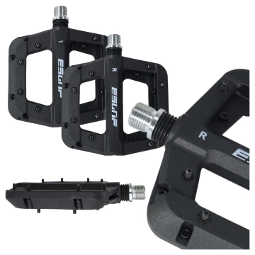 Plošinové pedály pro MTB kola, hliník 9/16" Černá hliníková sada [2 ks]