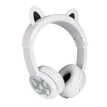 Дитячі бездротові навушники BuddyPhones Play Ears Plus panda (білі)