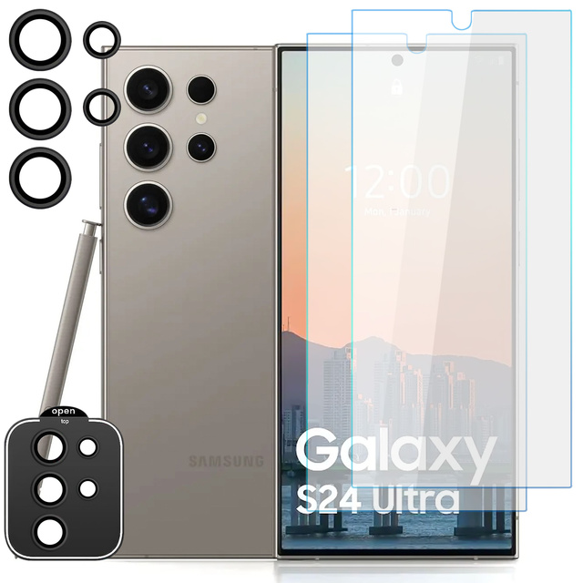 Загартоване скло Supreme Set для Samsung Galaxy S24 Ultra Clear