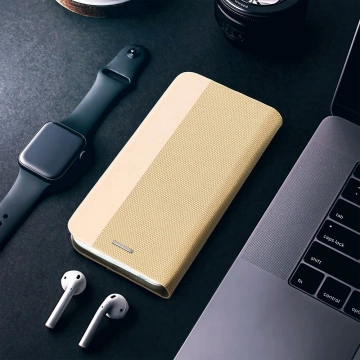 ЧУТЛИВИЙ чохол-книжка для Samsung S25 Edge, золотистий, з підставкою для телевізора, 360°
