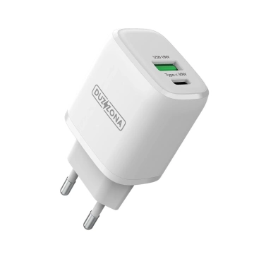 Duzzona 30W PD QC3.0 USB Typ C / USB nabíječka bílá (T2)