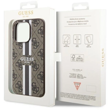 Etui Guess GUHMP14LP4RPSW na iPhone 14 Pro 6,1" pevné puzdro 4G Printed Stripes MagSafe