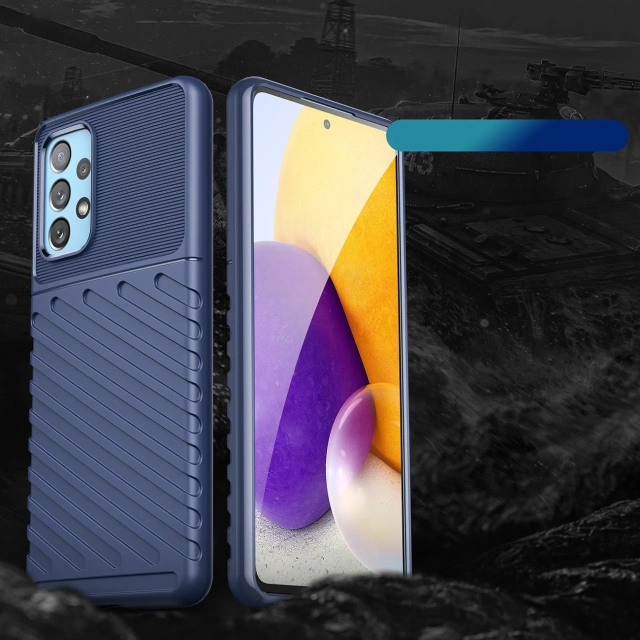 Ohebný pancéřový kryt Thunder Case pro Samsung Galaxy A73 modrý