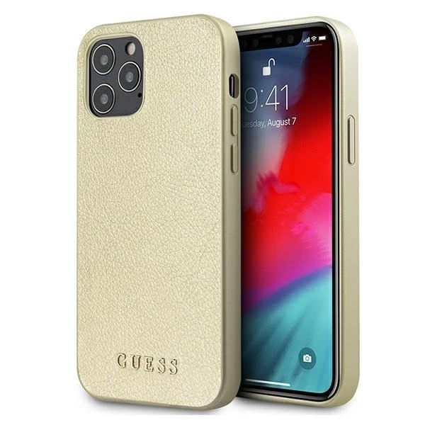 Guess GUHCP12LIGLGO iPhone 12 Pro Max 6,7" zlatý/zlatý pevný obal Iridescent
