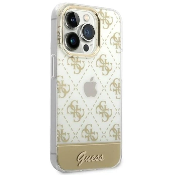 Etui Guess GUHCP14LHG4MHG для Apple iPhone 14 Pro 6,1" złoty/золотий твердий корпус 4G Pattern Script