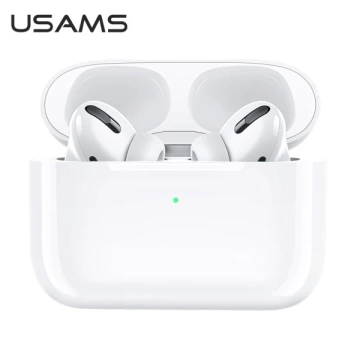Bluetooth 5.0 Headphones USAMS TWS Emall Series wireless white/white BHUYM01 (US-YM001)