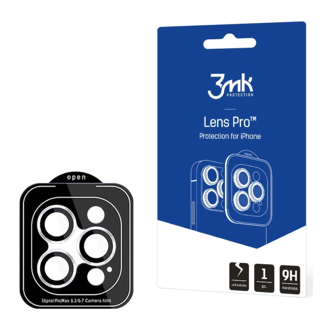 Sklo pre Apple iPhone 16 Pro / 16 Pro Max Cover Cover Lens 3mk Lens Protection Pro Transparentný ochranný kryt