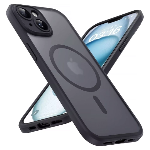 Apple iPhone 14 Case Alogy MagSafe Hybrid Matte Case Matte Cover with Lens Protection Black