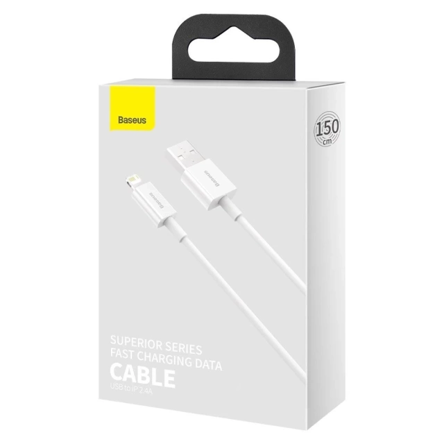Baseus Superior USB kabel - Lightning 2,4A 1,5 m bílý (CALYS-B02)