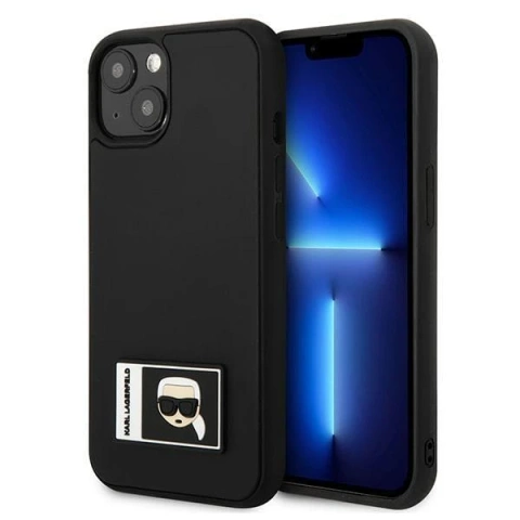 Protective phone case Karl Lagerfeld KLHCP13S3DKPK for Apple iPhone 13 Mini 5.4" black/black hardcase Ikonik Patch