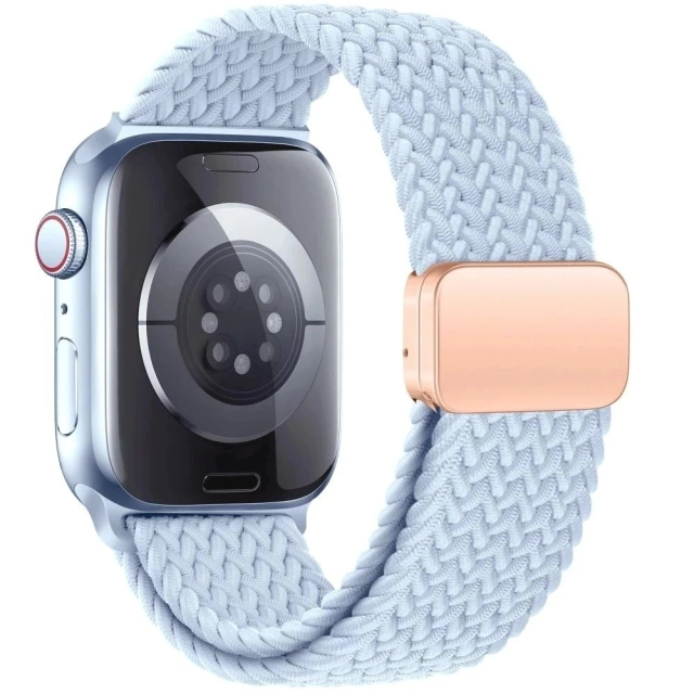 Nylonový řemínek pro Apple Watch 4 / 5 / 6 / 7 / 8 / 9 / SE (38 / 40 / 41 mm) NylonMag Baby Blue
