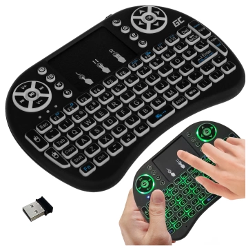 Alogy wireless mini keyboard backlit 3 colors touchpad