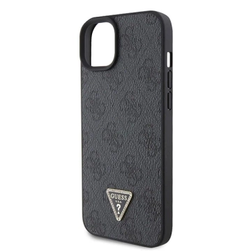 Etui Guess GUHCP15SP4TDSCPK pro iPhone 15 6,1" černý/černý pevný obal Crossbody 4G kovové logo