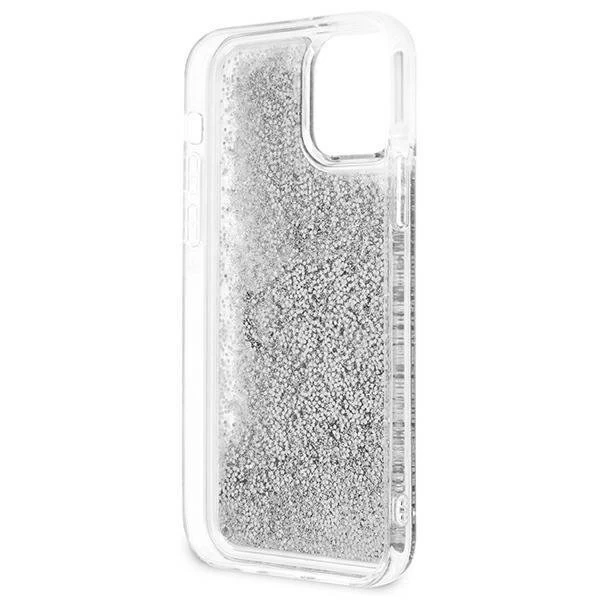 Guess GUHCP12LLG4GSI iPhone 12 Pro Max 6,7" srebrný/strieborný pevný obal 4G Big Liquid Glitter