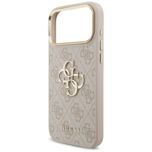 Etui Guess 4G Big Classic Logo Big Strap Metal Buttons do iPhone 17 Pro Max Różowy